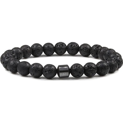 Daniel Dawson náramek Vittorio lávový kámen hematit NR2240/17 Černá