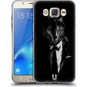 Pouzdro HEAD CASE Samsung Galaxy J7 2016 (J710, J710F) vzor Zvíře v obleku vlk