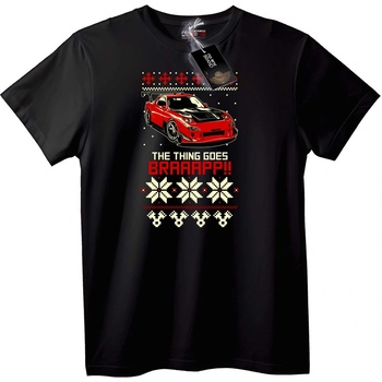 NOONEBRAND Тениска Braaap Коледен Автомобил - M, Black