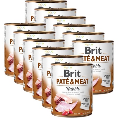Brit Консерва Brit Paté & Meat Rabbit, 12 x 800 г