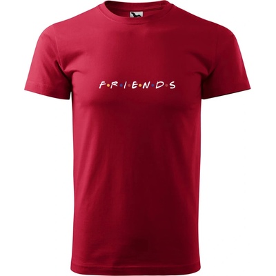 Sablio tričko s potlačou Seriál Priatelia Friends nápis červené
