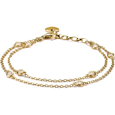 Thomas Sabo A2216-414-14-L19V náramek Double row zirconia Gold-plated