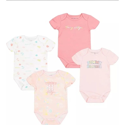 Tommy Hilfiger růžová bodýčka pro holčičku 4ks