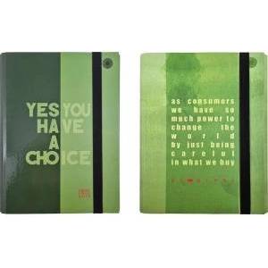 Ziemia Obiecana A4 wing briefcase with rubber band Think Green MIX