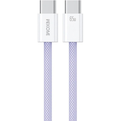 Wekome WDC-21 opletený nabíjecí a datový USB-C na USB-C fialový