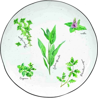 Easy Life Porcelánový dezertní talíř Herbarium 21 cm