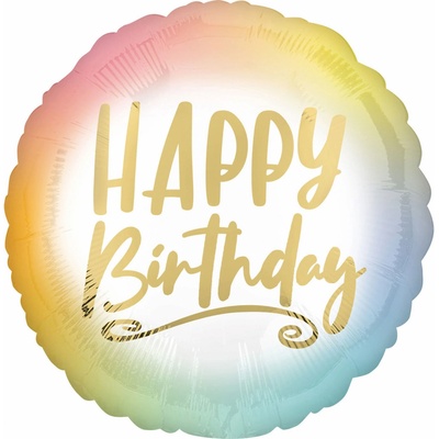 amscan Balónek fóliový ombré Happy Birthday