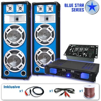 Electronic-Star PA комплект BLUE STAR серии 'BASS VETERAN USB' 1200W (BS-BassveteranUSB) (BS-BassveteranUSB)