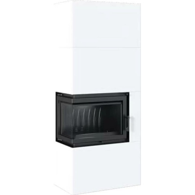 Kratki Floki SIMPLE BOX 8 KW BIANCO modulový krb levý