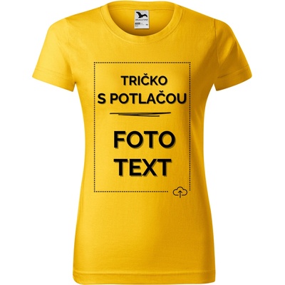 Damske tričko s potlačou Žltá