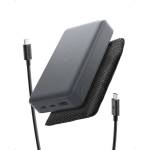 Spigen Външна батерия с 2xUSB-C и 1xUSB-A изходи и технология за бързо зареждане - Spigen EA3030 Essential Power Bank 30W 30000 mAh (сив) (ABA09436)