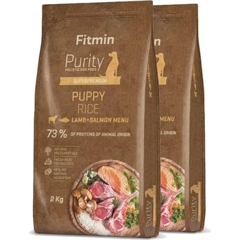 Fitmin Purity Puppy Рис с агнешко и сьомга 2 x 12 кг