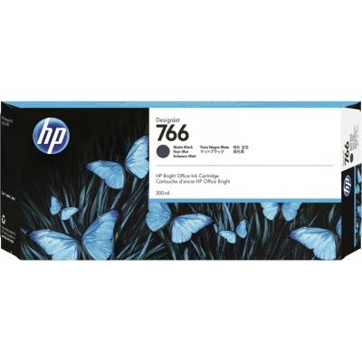 HP 766 Mat Black мастилен патрон, 300 мл (P2V92A)