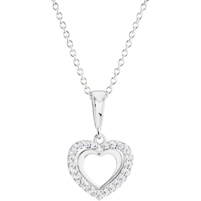 Gemmax Řetízek se srdíčkem z bílého zlata GLSWB-01026-39271
