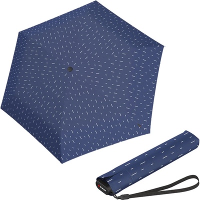 Knirps US.050 rain lehký dámský skládací plochý deštník modrý