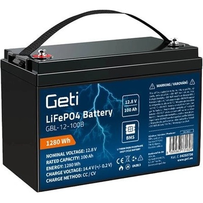 Baterie LiFePO4 12,8V 100Ah GETI GBL-12-100B