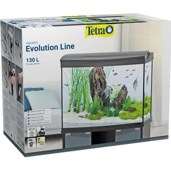 Image 1 of Tetra AquaArt Evolution Line LED anthracite 130 L - оборудван аквариум 77 x 62 x 38 cm