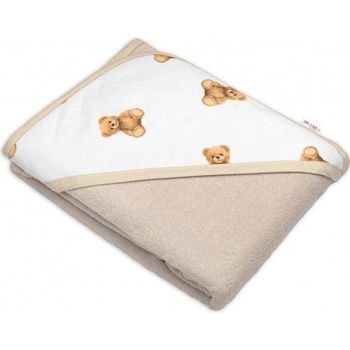 Baby Nellys Osuška s kapucí 100x100 cm Míša