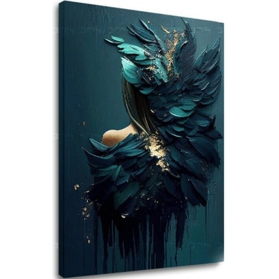 Moderné obrazy na plátne - Feminine Touch of Angelic Beauty - 60x80 cm