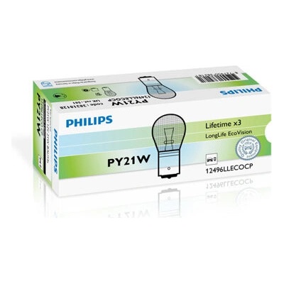 Philips LongLife EcoVision PY21W BAU15s 12V 21W 12496LLECOCP