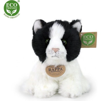 Eco-Friendly mačka čierno biela sediaca 17 cm