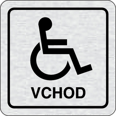 Nalepovací cedulka na dveře - Vchod pro invalidy