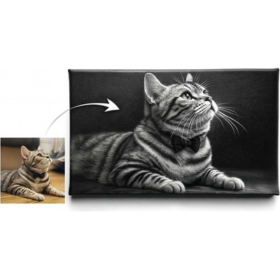 KRAFTHOUSE.EU Váš mazlíček v Prémiovém stylu – obraz na plátno Premium Canvas | Různé rozměry Velikost: 70 x 70 cm Umělecký portrét vašeho mazlíčka na prémiovém plátně | KraftHouse