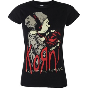 HYBRIS тениска дамска Korn - Walkman - Black - HYBRIS - PS-5-KORN007-H28-12-H69-2-BK