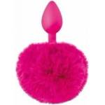  Pompom fuchsia anal plug