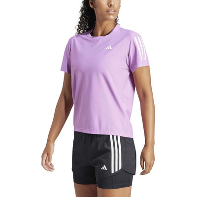 adidas Dámske bežecké tričko OWN THE RUN TEE Fialová Biela