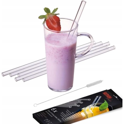 SIMAX Brčko sklo 15 cm rovné 6 ks kartáček