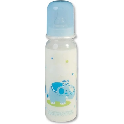 Baby-Nova Стандартно пластмасово шише Baby Nova - 250 ml, слонче (47000)