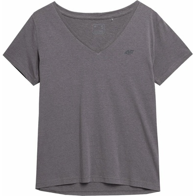 4F Dámske tričko TSHIRT W tmavo sivá
