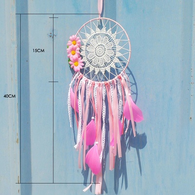 BudNej lapač snov ružové šťastie veľ. 45cm MN7021
