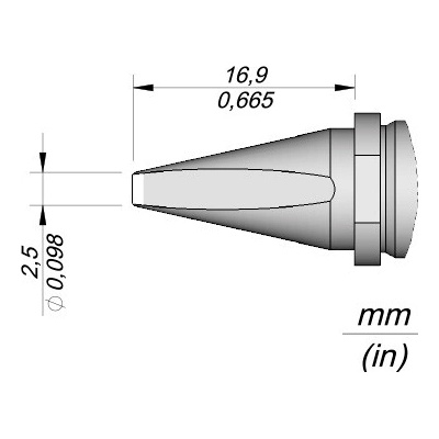 JBC R470021 – hrot ve tvaru dláta 2,5 × 1 mm