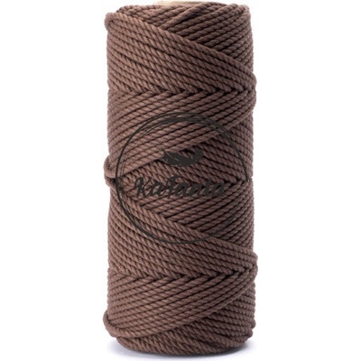 Bavlnená šnúra KaFanta Premium 3PLY 5mm - chocolate