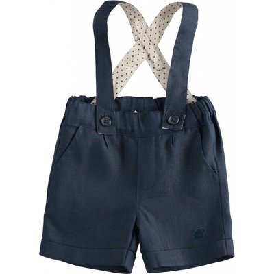 Minibanda kraťasy plátěné s kšandami tmavě modré