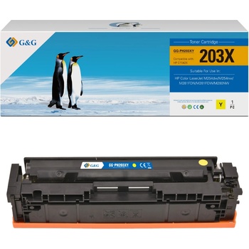 Compatible КАСЕТА ЗА HP Color Laserjet M254dw/M254nw/Color Laserjet M281FDN/M281FDW/M280NW - HIGH CAPACITY - /203X/ - Yellow - CF542X - PN NT-PH203XY - G&G (NT-PH203XY)