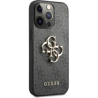 GUESS Калъф Guess - PU 4G Metal Logo, iPhone 13 Pro Max, сив (3666339024826)