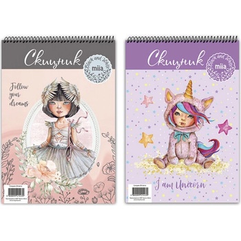 Black&White Скицник MIIA, спирала, 21x30, 20 л. , офсет 100 г/м2