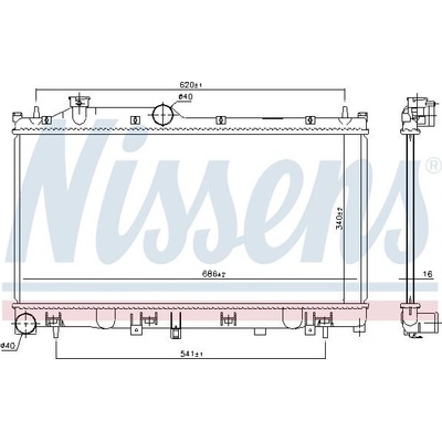 Chladič motoru NISSENS 67744