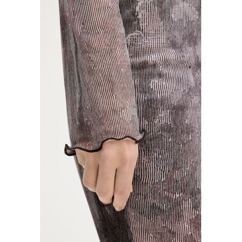 Desigual Рокля Desigual ABYSS LACROIX в кафяво среднодълга с кройка по тялото 25WWVK01 (25WWVK01)