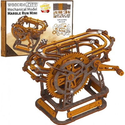 WOODEN CITY 3D dřevěné puzzle Kuličková dráha mini 147 ks
