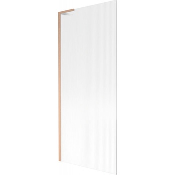 Mexen Next L еднокрилен душ параван 80 x 150 см, ивици, матиран мед - 895-080-000-03-09-65 (895-080-000-03-09-65)