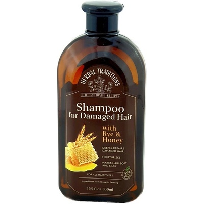 Herbal Traditions: Šampon na poškozené vlasy Žito a med“ 500 ml