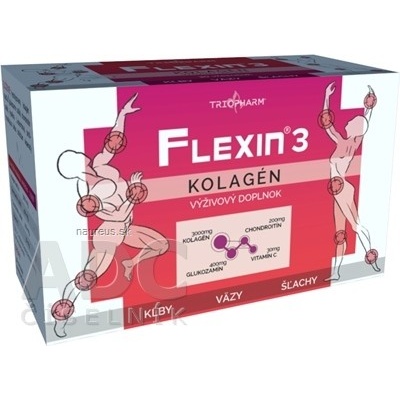 Flexin 3 Kolagén Triopharm granulát na prípravu nápoja 30 vreciek