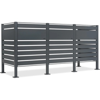 CoverTech Корпус за 3 контейнера за отпадъци 120l или 240l Halen CoverTech антрацит (CT086)