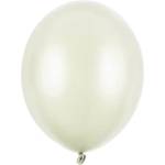 Party Deco Латексови Балони Металик, Светъл Крем - 30 см (sb14m-079j)