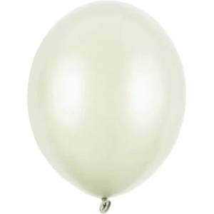 Party Deco Латексови Балони Металик, Светъл Крем - 30 см (sb14m-079j)