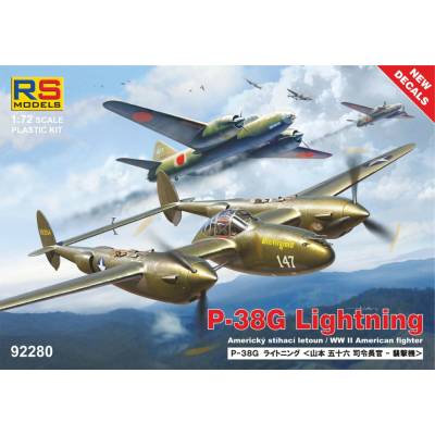 RS Models P-38G Lightning 6 decal v. for USA Portugal Luftwaffe 1:72